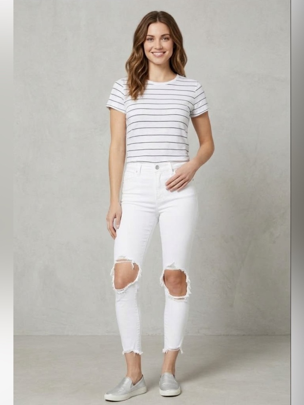 NWT Levi’s High Rise Skinny Ankle Jeans White 26